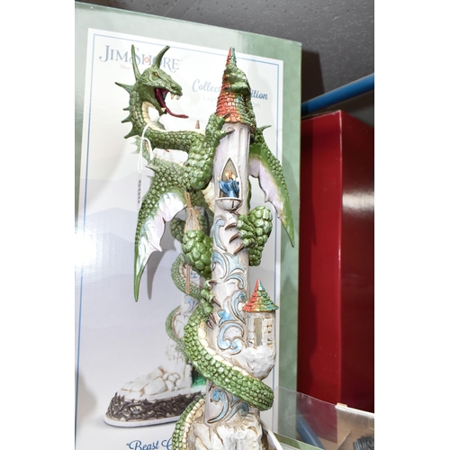 600 - A BOXED JIM SHORE COLLECTOR'S EDITION LIGHTED DRAGON SCULPTURE, titled 'Beast of Brimstone', depicti... 