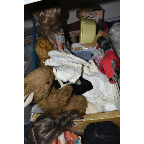 609 - THREE BOXES OF TOYS, to include a boxed Girl's World styling head with some accessories, a boxed Cas... 