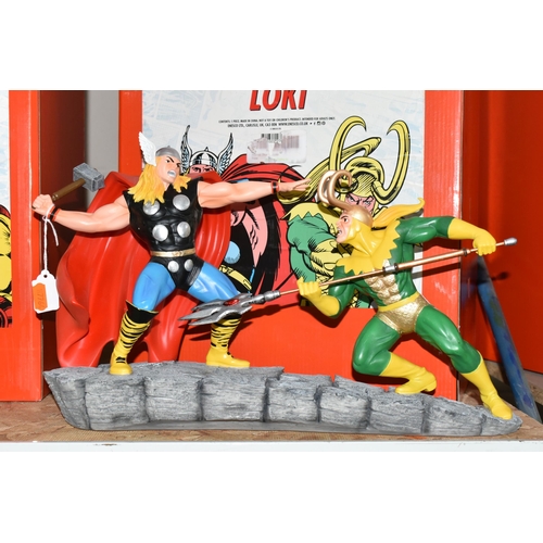 610 - A BOXED ENESCO MARVEL 'THOR VS LOKI' FIGURE GROUP, depicting the two superheroes in an action pose, ... 