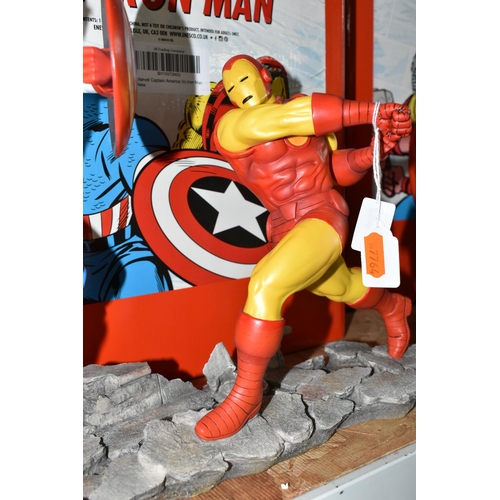 611 - A BOXED ENESCO MARVEL 'CAPTAIN AMERICA VS IRON MAN' FIGURE GROUP, depicting the two superheroes in a... 