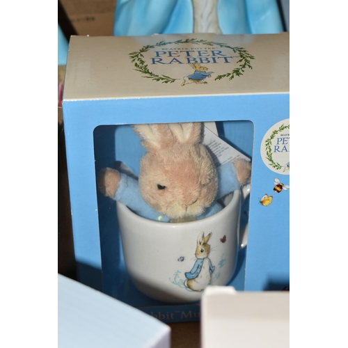 613 - A GROUP OF BOXED ENESCO BEATRIX POTTER PETER RABBIT COLLECTABLES, comprising a limited edition Peter... 