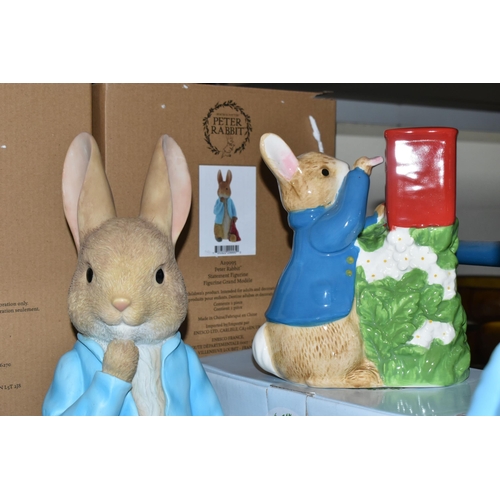 613 - A GROUP OF BOXED ENESCO BEATRIX POTTER PETER RABBIT COLLECTABLES, comprising a limited edition Peter... 