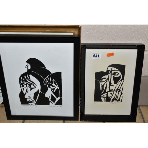 641 - HEINKE JENKINS (1937-2023) FOUR SIGNED LINOCUT PRINTS, comprising 'Sleep' 2/5 dated 2012, approximat... 