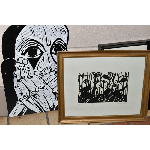 641 - HEINKE JENKINS (1937-2023) FOUR SIGNED LINOCUT PRINTS, comprising 'Sleep' 2/5 dated 2012, approximat... 