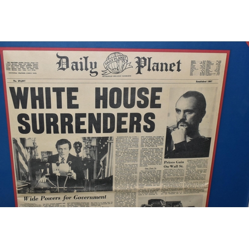 647 - SUPERMAN II 'DAILY PLANET - WHITE HOUSE SURRENDERS' PROP NEWSPAPER, the newspaper was depicted in th... 