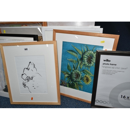 660 - BRIAN JENKINS (20TH CENTURY) A QUANTITY OF FRAMED AND UNFRAMED WATERCOLOURS ETC, subjects are mostly... 