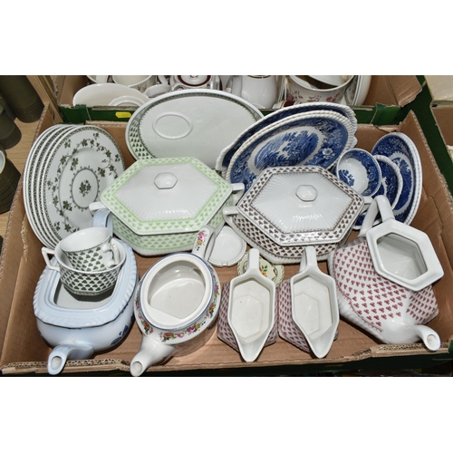 661 - SIX BOXES AND LOOSE DINNER WARES, to include forty eight pieces of Adams 'Cornwall' pattern, other A... 