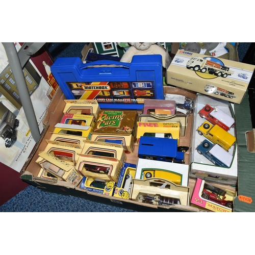 663 - FOUR BOXES AND LOOSE TOYS AND GAMES, to include a boxed Lledo Brewing in Britain brewery set, other ... 