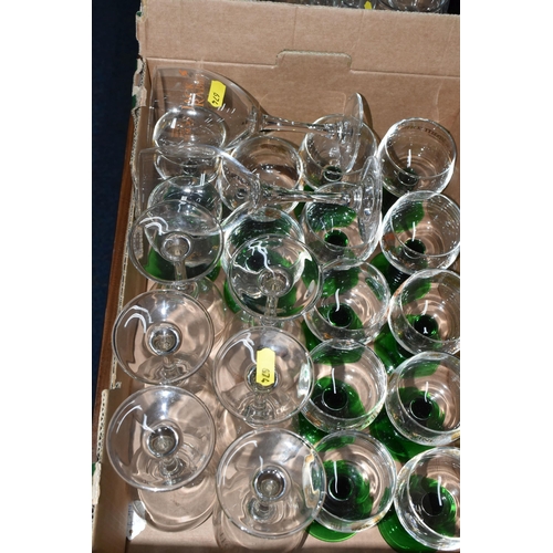 674 - BREWERIANA: SIX BOXES OF NAMED BEER GLASSES, over ninety assorted drinking glasses, names include Gu... 