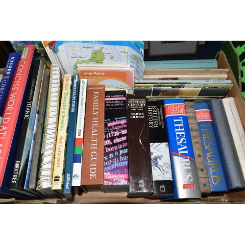 684 - EIGHT BOXES OF ASSORTED BOOKS. mostly late 20th century hardbacks, subjects include art, philosophy,... 