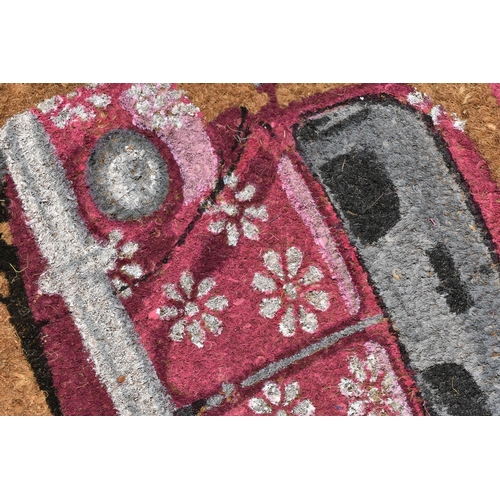 685 - SEVEN VOLKSWAGON THEMED DOORMATS IN AS NEW CONDITION, decorated with either a VW Beetle or VW camper... 