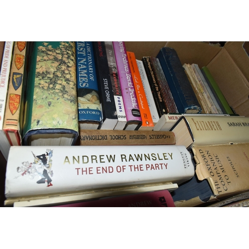 691 - SIX BOXES OF ASSORTED BOOKS, to include a box of cookery books, other subjects include biographies, ... 