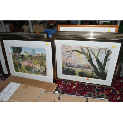 715 - BRIAN JENKINS (20TH CENTURY)  A QUANTITY OF FRAMED AND UNFRAMED WATERCOLOURS  ETC, subjects are most... 