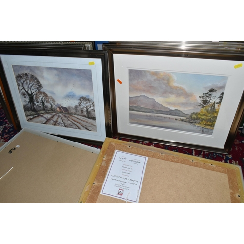 715 - BRIAN JENKINS (20TH CENTURY)  A QUANTITY OF FRAMED AND UNFRAMED WATERCOLOURS  ETC, subjects are most... 