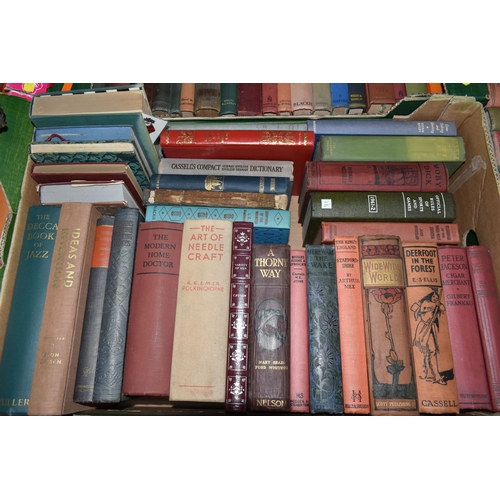 720 - SIX BOXES OF BOOKS containing over 180 miscellaneous titles, mostly in hardback format, subjects inc... 