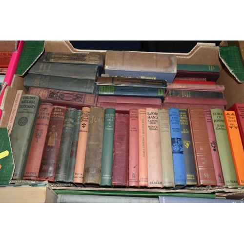 720 - SIX BOXES OF BOOKS containing over 180 miscellaneous titles, mostly in hardback format, subjects inc... 