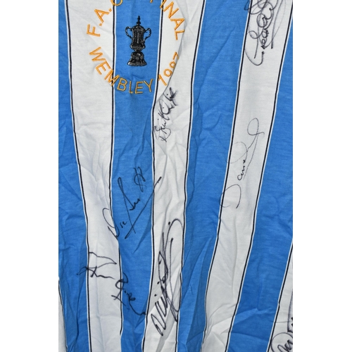 727 - A SIGNED REPLICA COVENTRY CITY F.A. CUP FINAL 1987 20TH ANNIVERSARY FOOTBALL SHIRT, signed by Cyrill... 