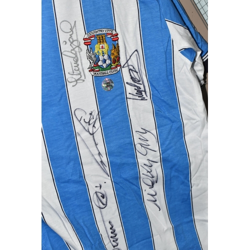 727 - A SIGNED REPLICA COVENTRY CITY F.A. CUP FINAL 1987 20TH ANNIVERSARY FOOTBALL SHIRT, signed by Cyrill... 