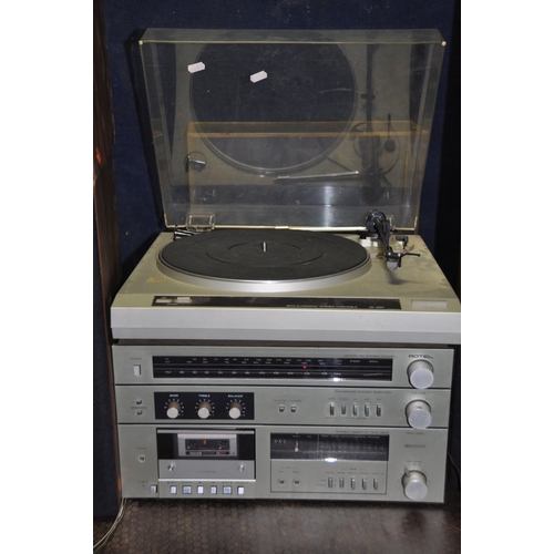 1103 - A VINTAGE ROTEL RCX-820L HI FI with a RP-820 turntable, a pair of Rotel speakers and a pair of Sony ... 