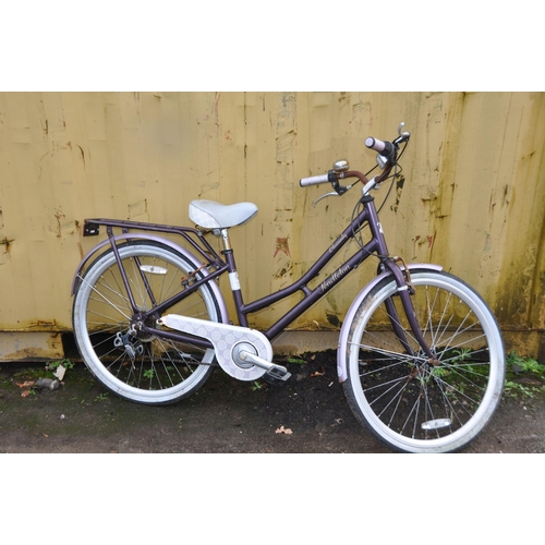 1003 - A PENDLETON BLOSSOMBY LADIES BIKE in purple with 6 speed twist grip gears, 15in frame