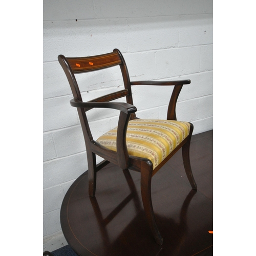 1206 - A 20TH CENTURY MAHOGANY TWIN PEDESTAL OVAL DINING TABLE, with one additional leaf, extended length 2... 