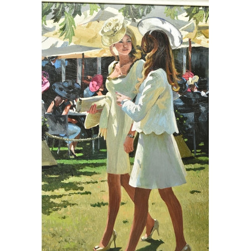 303 - SHERREE VALENTINE DAINES (BRITISH 1959) 'THE COLOUR AND GLAMOUR OF ASCOT', a signed limited edition ... 