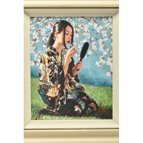 308 - FABIAN PEREZ (ARGENTINA 1967) 'GEISHA WITH FLOWERS II',  a signed limited edition print, 51/95 with ... 