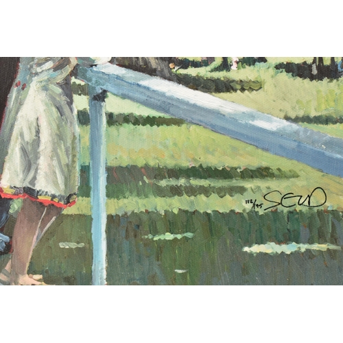 314 - SHERREE VALENTINE DAINES (BRITISH 1959) 'ON PARADE', a signed limited edition print on board depicti... 