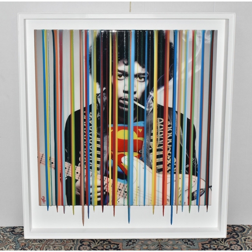 324 - SRINJOY GANGOPADHYAY (INDIA 1986) 'GLAMOUR JIMI', a stylised portrait of the rock legend with a Supe... 