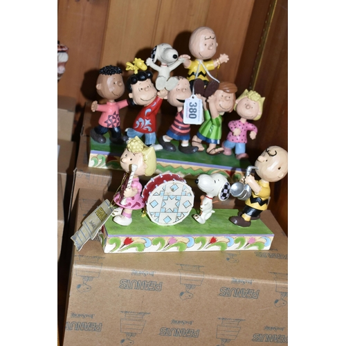 380 - TWO BOXED ENESCO 'PEANUTS' FIGURE GROUPS, designed by Jim Shore, comprising 'A Playful Parade' no 60... 