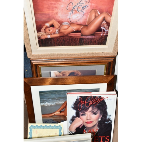 396 - CELEBRITY PHOTOGRAPHS, a collection of fourteen signed photographs of Actresses and Models (framed) ... 