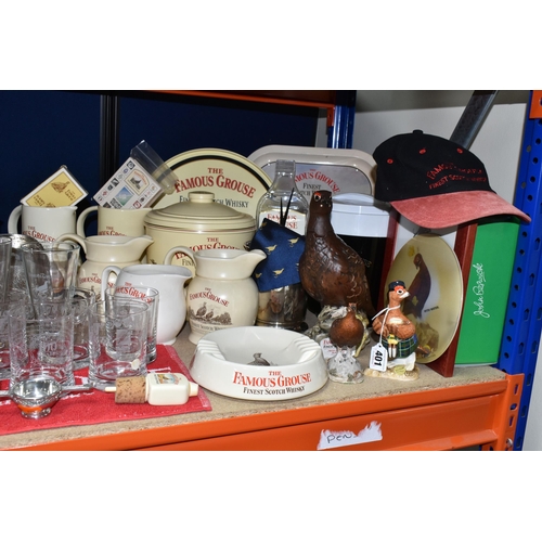 401 - BREWERIANA: A LARGE COLLECTION OF THE FAMOUS GROUSE 'FINEST SCOTCH WHISKY' GLASSES, JUGS AND ASHTRAY... 