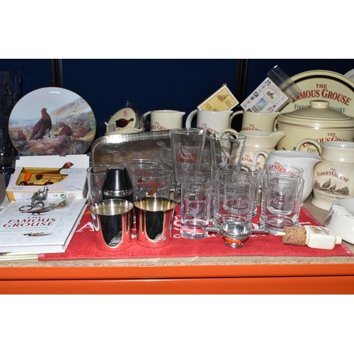 401 - BREWERIANA: A LARGE COLLECTION OF THE FAMOUS GROUSE 'FINEST SCOTCH WHISKY' GLASSES, JUGS AND ASHTRAY... 