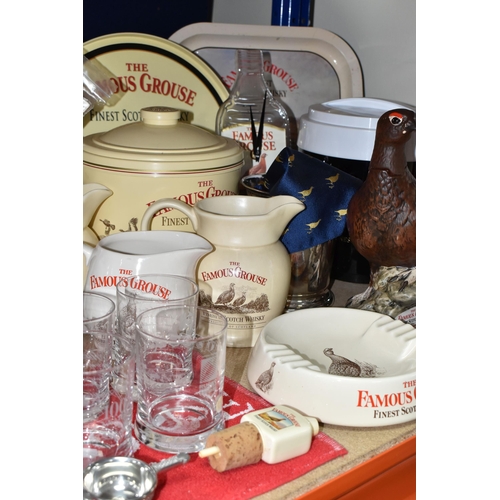 401 - BREWERIANA: A LARGE COLLECTION OF THE FAMOUS GROUSE 'FINEST SCOTCH WHISKY' GLASSES, JUGS AND ASHTRAY... 