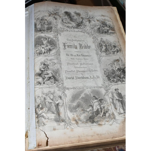 430 - FIVE LARGE FORMAT ANTIQUARIAN BIBLES comprising Brown's Self-Interpreting Family Bible, published by... 