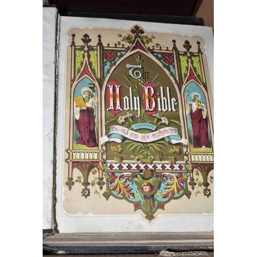 430 - FIVE LARGE FORMAT ANTIQUARIAN BIBLES comprising Brown's Self-Interpreting Family Bible, published by... 