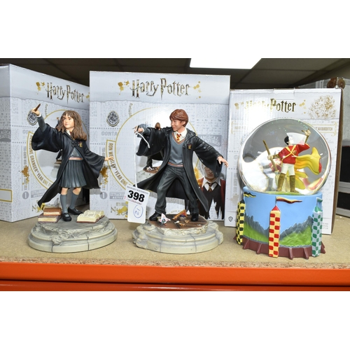 398 - THREE INDIVIDUALLY BOXED ENESCO 'HARRY POTTER' WIZARDING WORLD FIGURES, comprising 'Hermione Granger... 