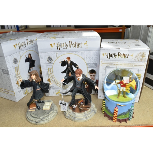 398 - THREE INDIVIDUALLY BOXED ENESCO 'HARRY POTTER' WIZARDING WORLD FIGURES, comprising 'Hermione Granger... 