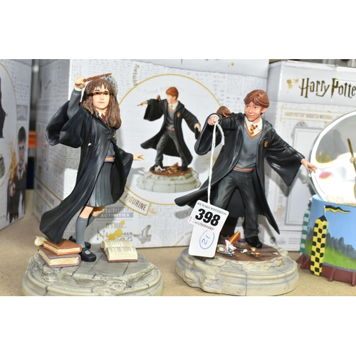 398 - THREE INDIVIDUALLY BOXED ENESCO 'HARRY POTTER' WIZARDING WORLD FIGURES, comprising 'Hermione Granger... 