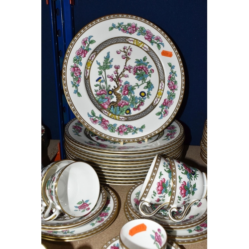 403 - A QUANTITY OF AYNSLEY 'INDIAN TREE' PATTERN COFFEE AND DINNERWARE, comprising twelve dinner plates, ... 