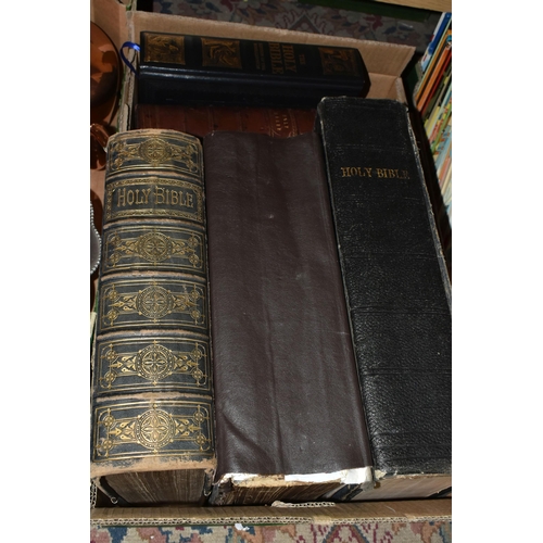 430 - FIVE LARGE FORMAT ANTIQUARIAN BIBLES comprising Brown's Self-Interpreting Family Bible, published by... 