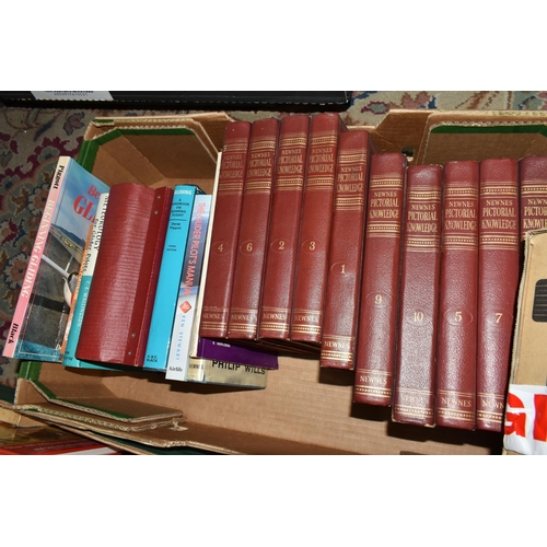 441 - FIVE BOXES OF BOOKS containing over 100 miscellaneous titles in hardback and paperback formats, subj... 