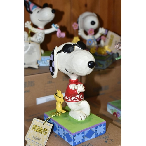 FIVE BOXED ENESCO JIM SHORE 'PEANUTS' FIGURES, Comprising Nest Warming ...