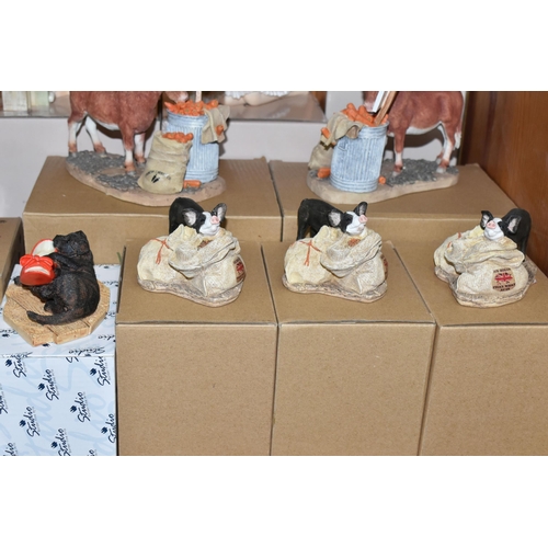 455 - A GROUP OF BOXED ENESCO/BORDER FINE ARTS FIGURES, comprising two x Border Fine Arts 'The Dog Collect... 