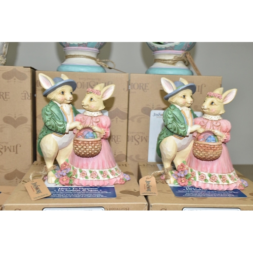 461 - A GROUP OF BOXED ENESCO JIM SHORE EASTER FIGURES, comprising Grey Rabbit Garden Statue no 6001601, F... 