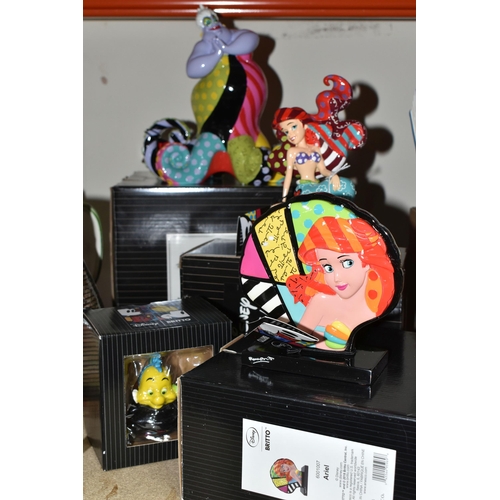 476 - FOUR BOXED ENESCO DISNEY BRITTO 'THE LITTLE MERMAID' FIGURES, comprising Ariel no 6009052, Ursula no... 