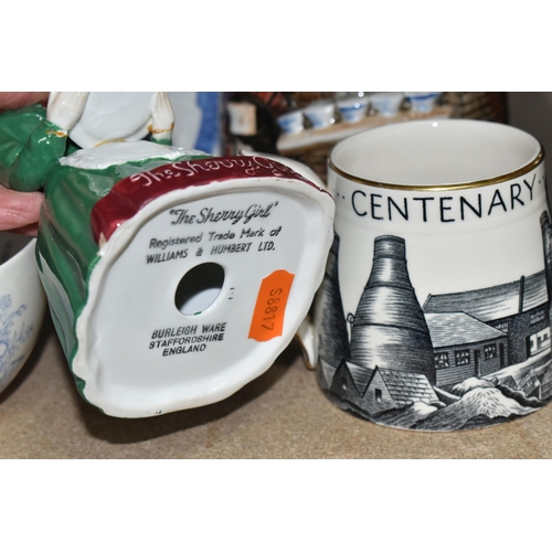 477 - A GROUP OF BURGESS & LEIGH BURLEIGH WARE, comprising a vase in the form of a bottle kiln, 'The Sherr... 