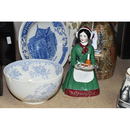 477 - A GROUP OF BURGESS & LEIGH BURLEIGH WARE, comprising a vase in the form of a bottle kiln, 'The Sherr... 