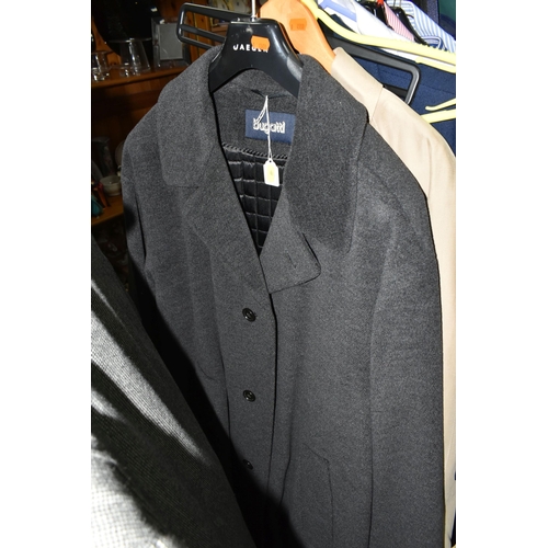 487 - A SMALL QUANTITY OF LADIES AND GENTS CLOTHING ETC, comprising a Berketex size 10 wedding dress, Eres... 