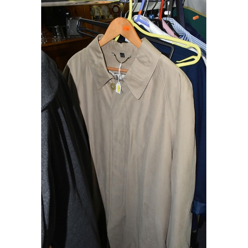 487 - A SMALL QUANTITY OF LADIES AND GENTS CLOTHING ETC, comprising a Berketex size 10 wedding dress, Eres... 